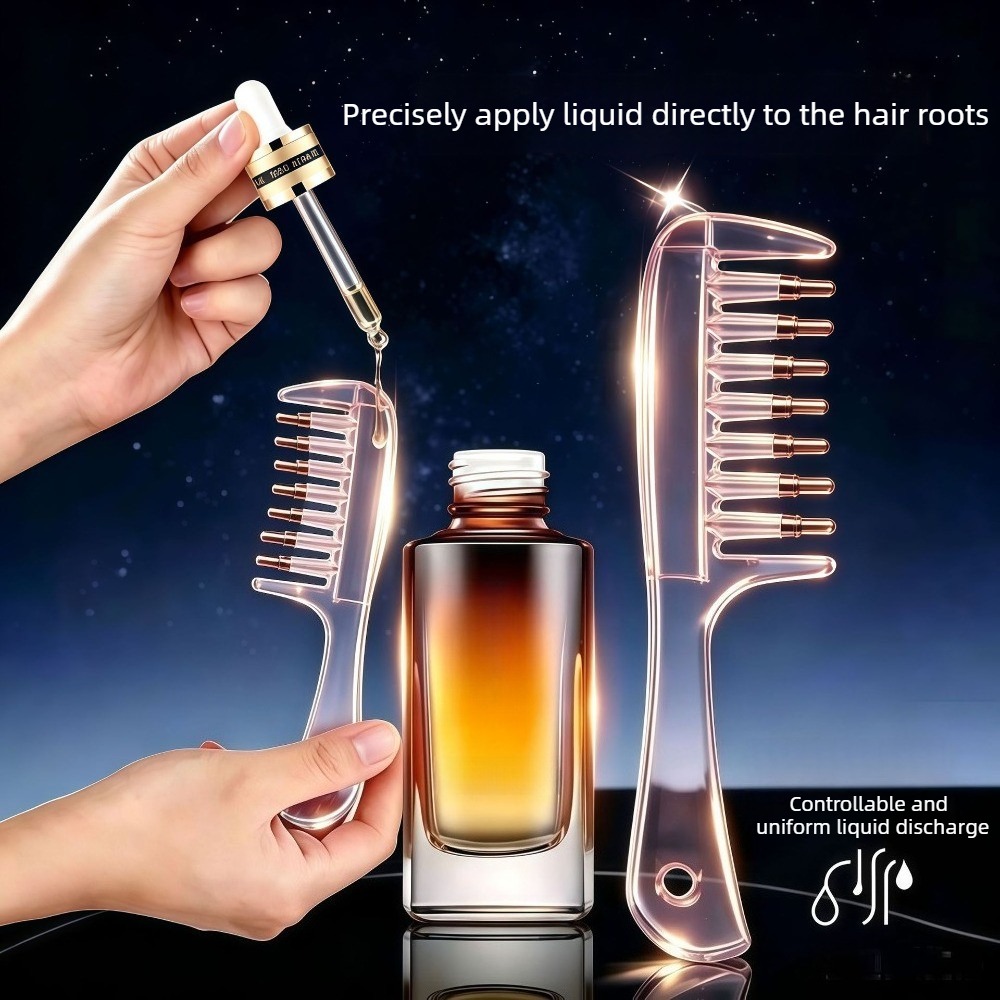 Root Stimulator Liquid - Портативная прозрачная расческа для нанесения средств